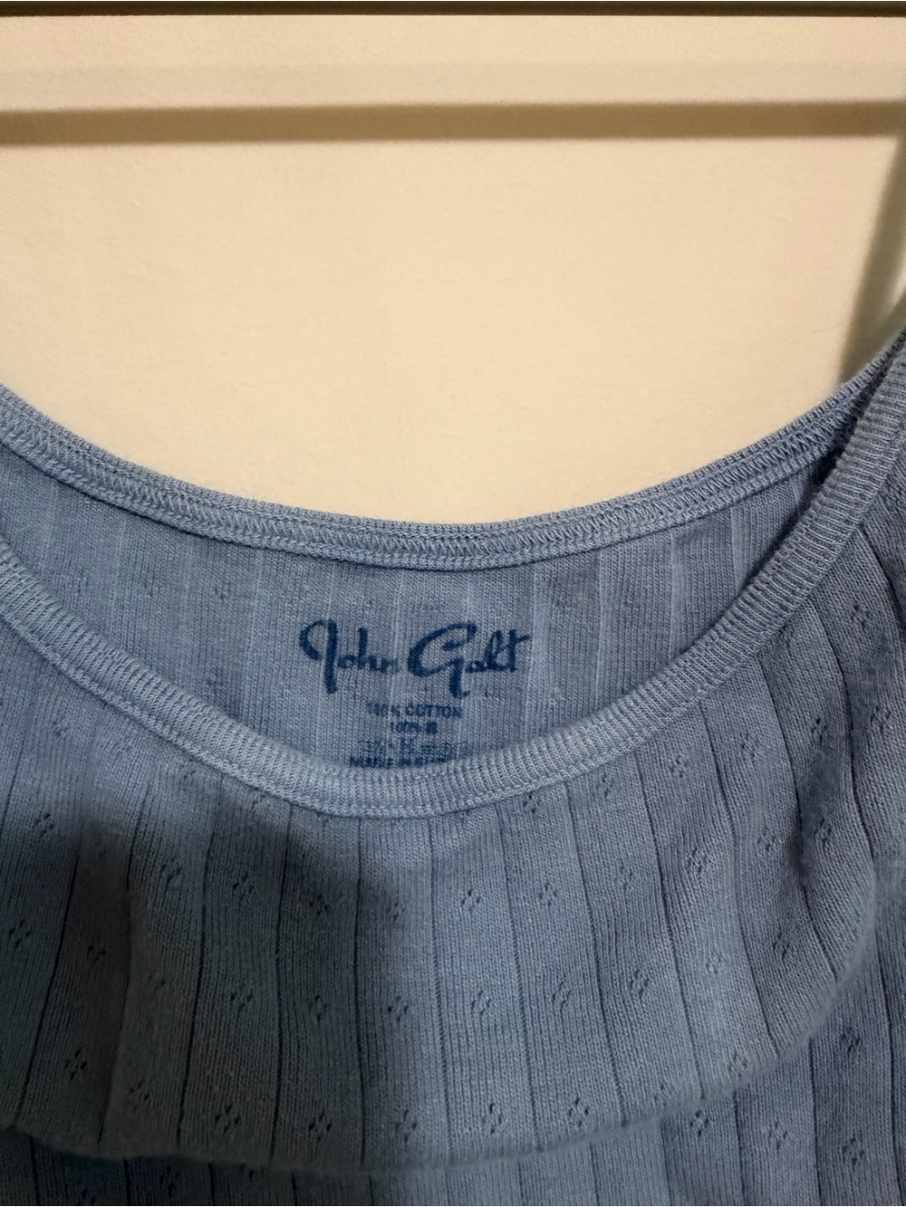 Brandy Melville Light Blue Ribbed Tank Top